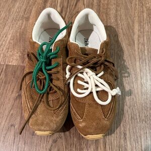 Zara retro brown leather sneakers size 38